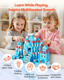 Building Toys: VEVOR Magnetic Blocks, 150 PCS Glacier Castle Set, Magnetic Building Cubes for Kids, STEM Montessori Sensory Toys for Christmas Birthday Gift, Construction Stacking Toy for 3+ Years Old Boys & Girls