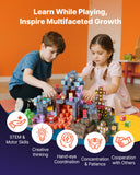 Building Toys: VEVOR Magnetic Blocks, 150 PCS Dark Castle Set, Magnetic Building Cubes for Kids, STEM Montessori Sensory Toys for Christmas Birthday Gift, Construction Stacking Toy for 3+ Years Old Boys & Girls
