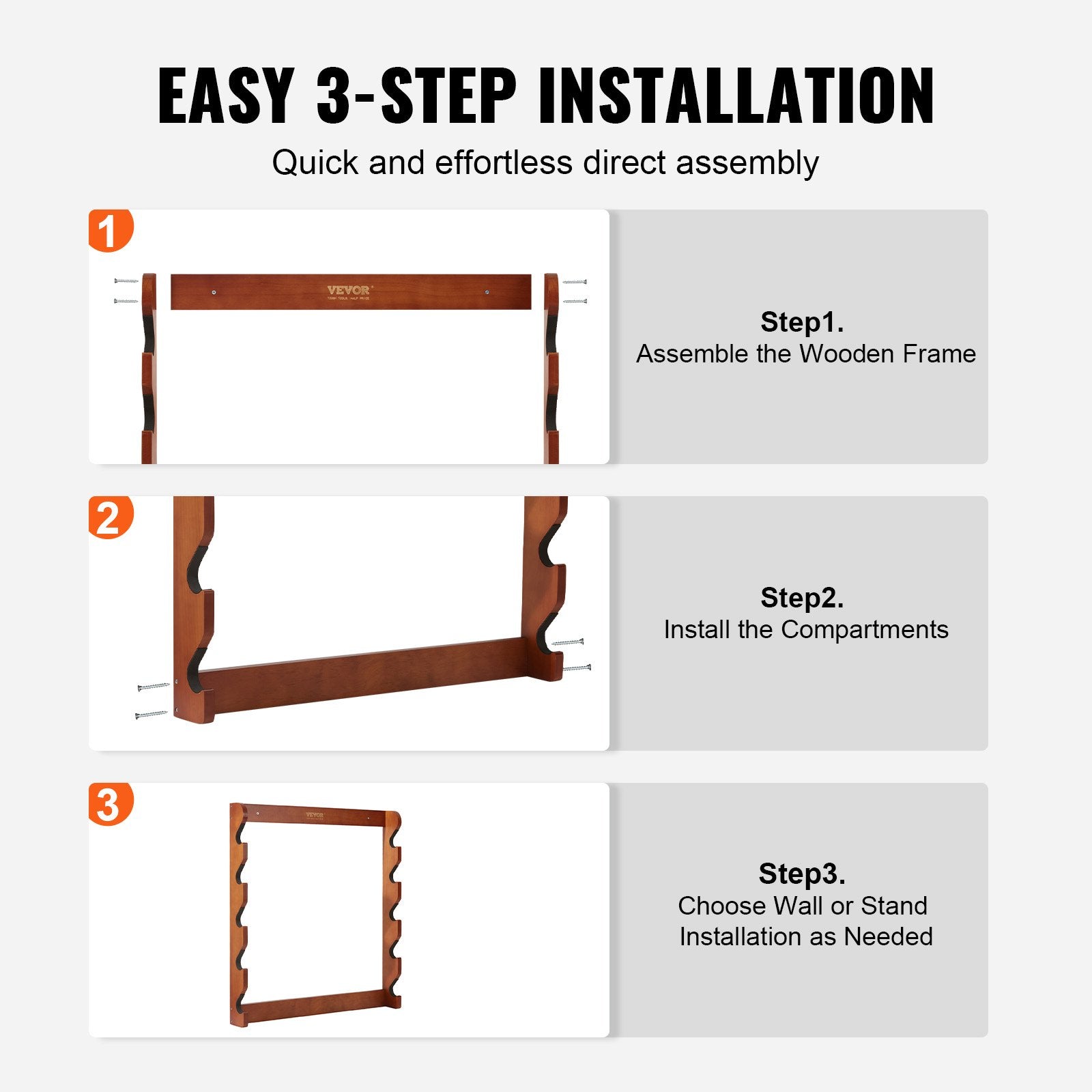 Wall Storage Racks: VEVOR Gun Rack, Wood Gun Rack Wall Mount, Gun Display Rack holds 5 Rifles, Shotguns, 132 lb Heavy Duty Wall Storage Display Rifle Rack with Soft Padding