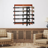 Wall Storage Racks: VEVOR Gun Rack, Wood Gun Rack Wall Mount, Gun Display Rack holds 5 Rifles, Shotguns, 132 lb Heavy Duty Wall Storage Display Rifle Rack with Soft Padding