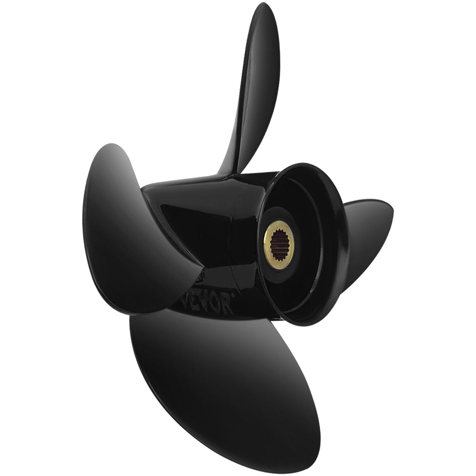 Outboard Propeller, Replace for OEM 3587522, 4-Blade 14 1/4"" x 19"" Pitch Aluminium Boat Propeller, Compatible with Volvo Penta SX Drive All Models, with 19 Tooth Splines, RH