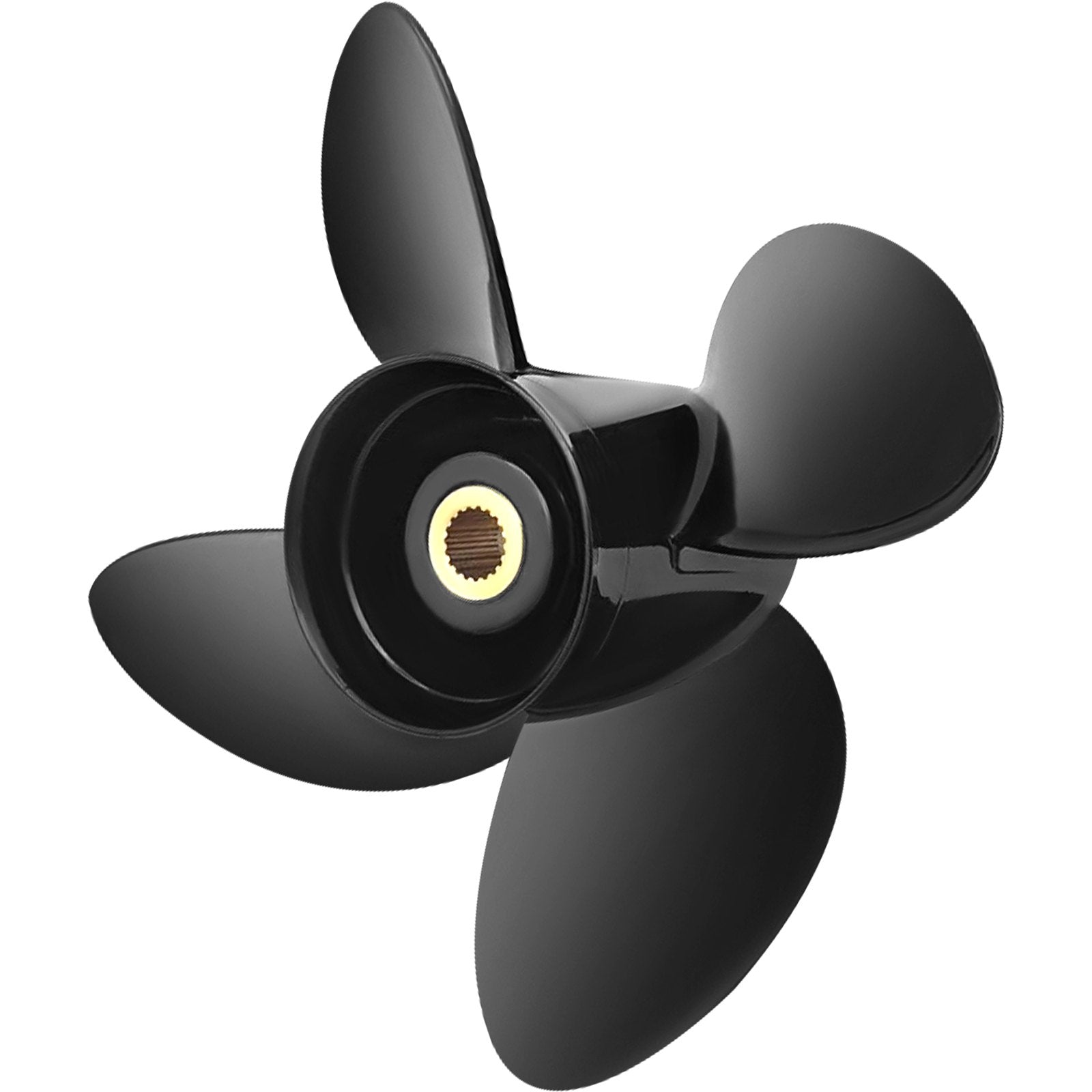 Outboard Propeller, Replace for OEM 3587522, 4-Blade 14 1/4"" x 19"" Pitch Aluminium Boat Propeller, Compatible with Volvo Penta SX Drive All Models, with 19 Tooth Splines, RH