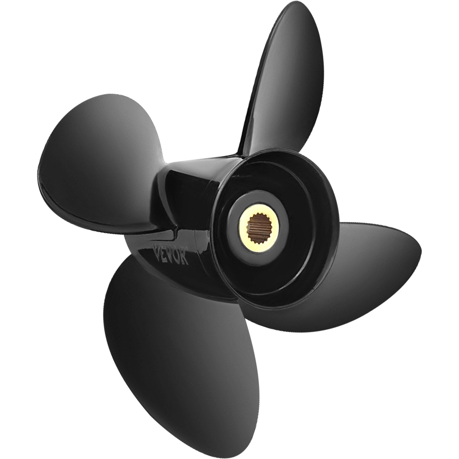 Outboard Propeller, Replace for OEM 3587522, 4-Blade 14 1/4"" x 19"" Pitch Aluminium Boat Propeller, Compatible with Volvo Penta SX Drive All Models, with 19 Tooth Splines, RH
