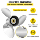 Boating Accessories: VEVOR Outboard Propeller, Replace for OEM 3860709, 3-Blade 14.5"" x 21"" Pitch Steel Boat Propeller, Compatible with Volvo Penta SX Drive All Models, with 19 Tooth Splines, RH