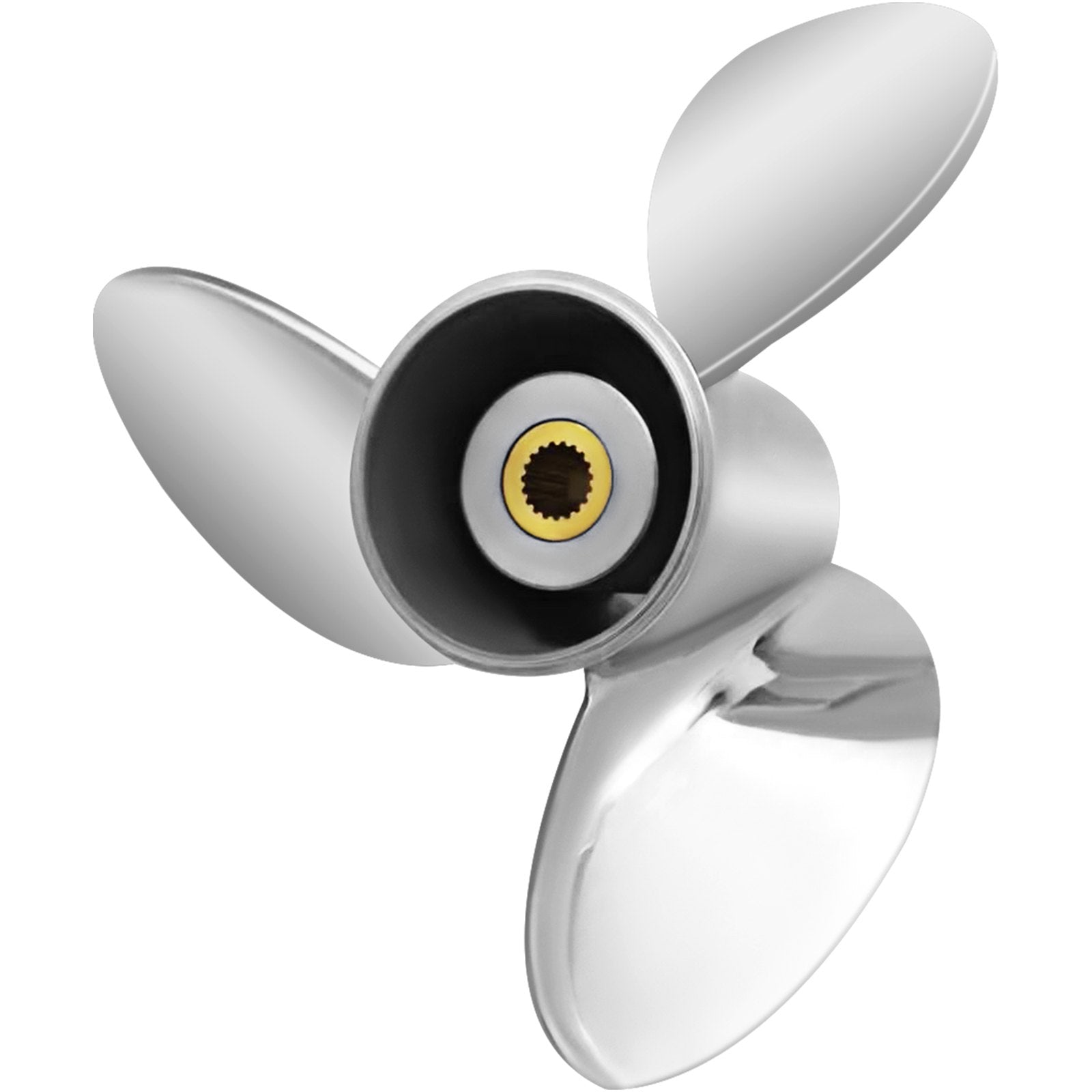 Outboard Propeller, Replace for OEM 3860709, 3-Blade 14.5"" x 21"" Pitch Steel Boat Propeller, Compatible with Volvo Penta SX Drive All Models, with 19 Tooth Splines, RH