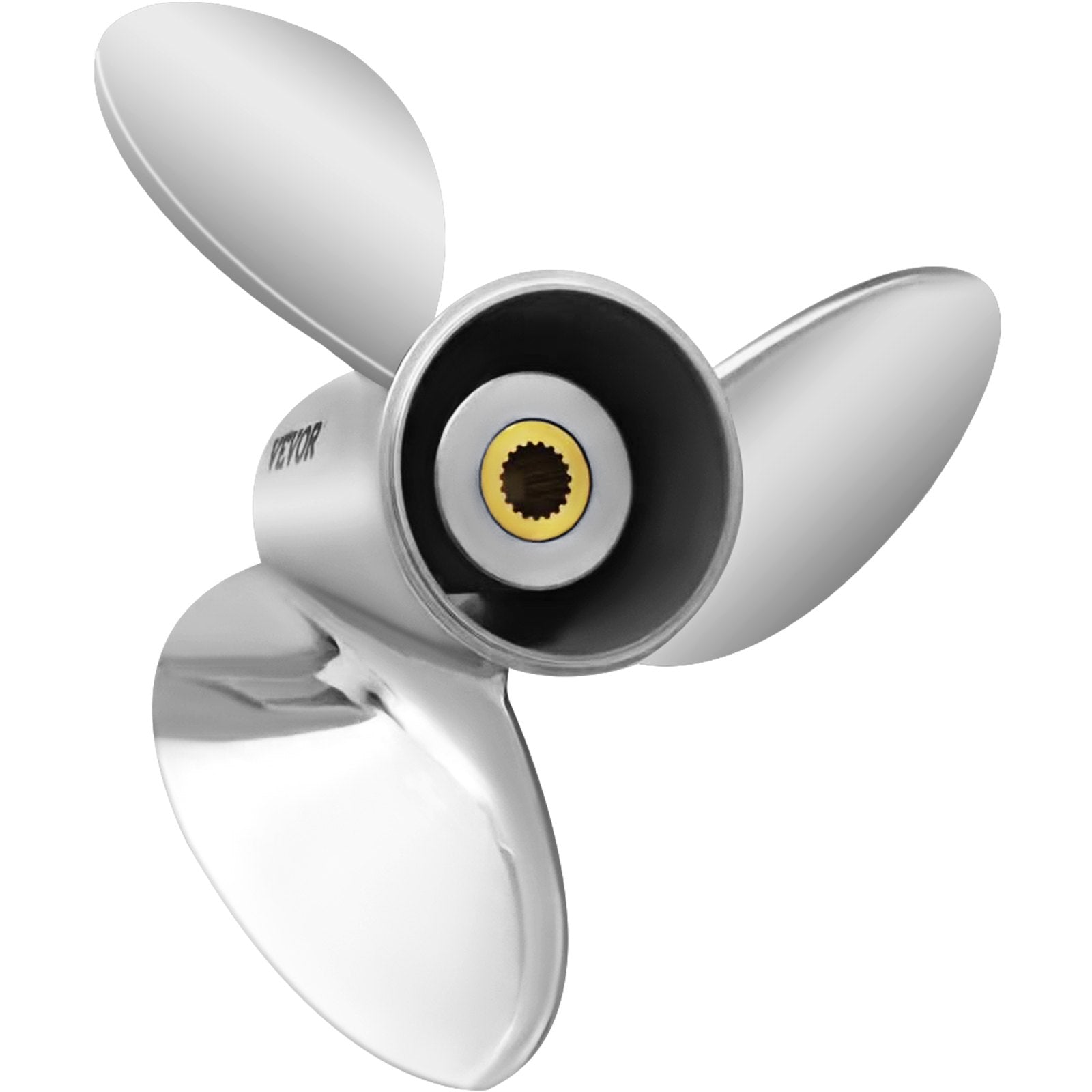 Outboard Propeller, Replace for OEM 3860709, 3-Blade 14.5"" x 21"" Pitch Steel Boat Propeller, Compatible with Volvo Penta SX Drive All Models, with 19 Tooth Splines, RH
