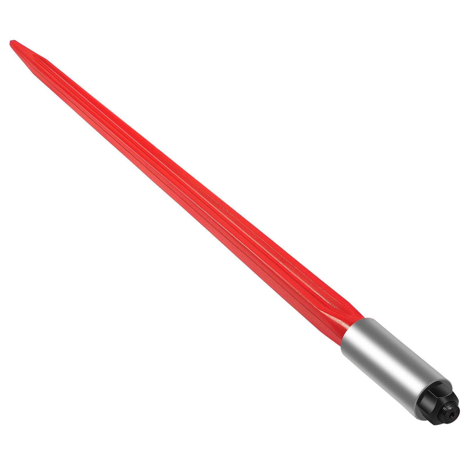 Gardening Accessories: VEVOR Hay Spear 32" Bale Spear 1350 lbs Capacity, Bale Spike Quick Attach Square Hay Bale Spears 1.4" Wide, Red Coated Bale Forks, Bale Hay Spike with Hex Nut & Sleeve for Buckets Tractors Loaders