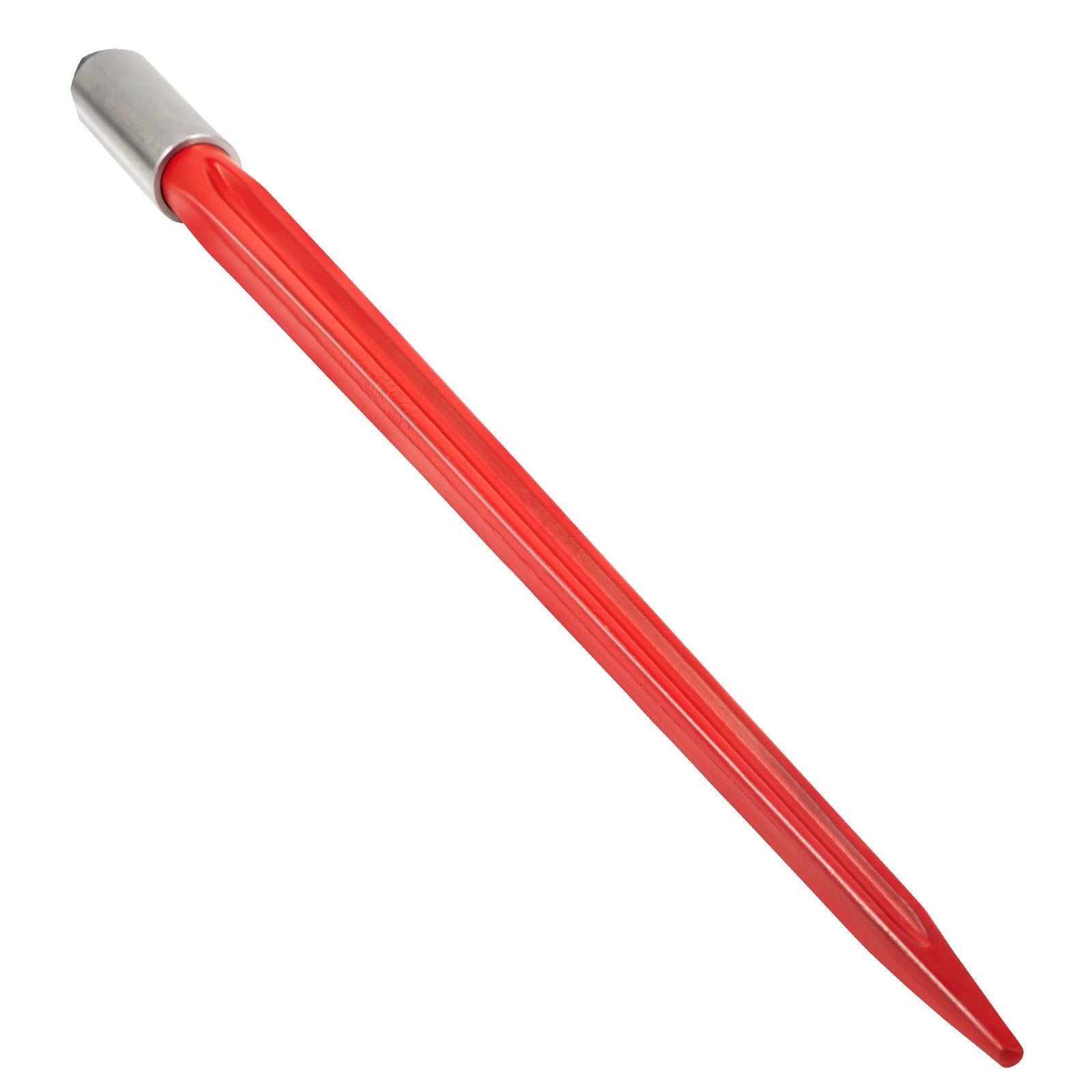 Gardening Accessories: VEVOR Hay Spear 32" Bale Spear 1350 lbs Capacity, Bale Spike Quick Attach Square Hay Bale Spears 1.4" Wide, Red Coated Bale Forks, Bale Hay Spike with Hex Nut & Sleeve for Buckets Tractors Loaders