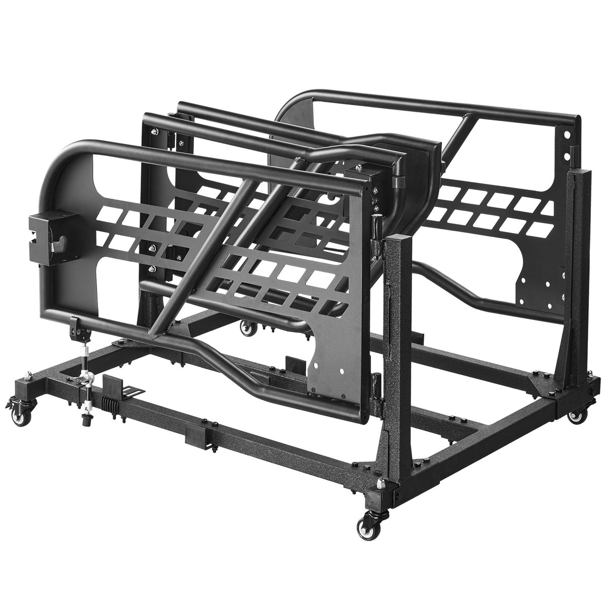 Jeep Door Storage Cart, 4 Doors Moveable Storage Cart Rack with Thickened Rubber Cushion, Sturdy Car Door Holder Cart Fit for Jeep Wrangler JK JKU JL Gladiator