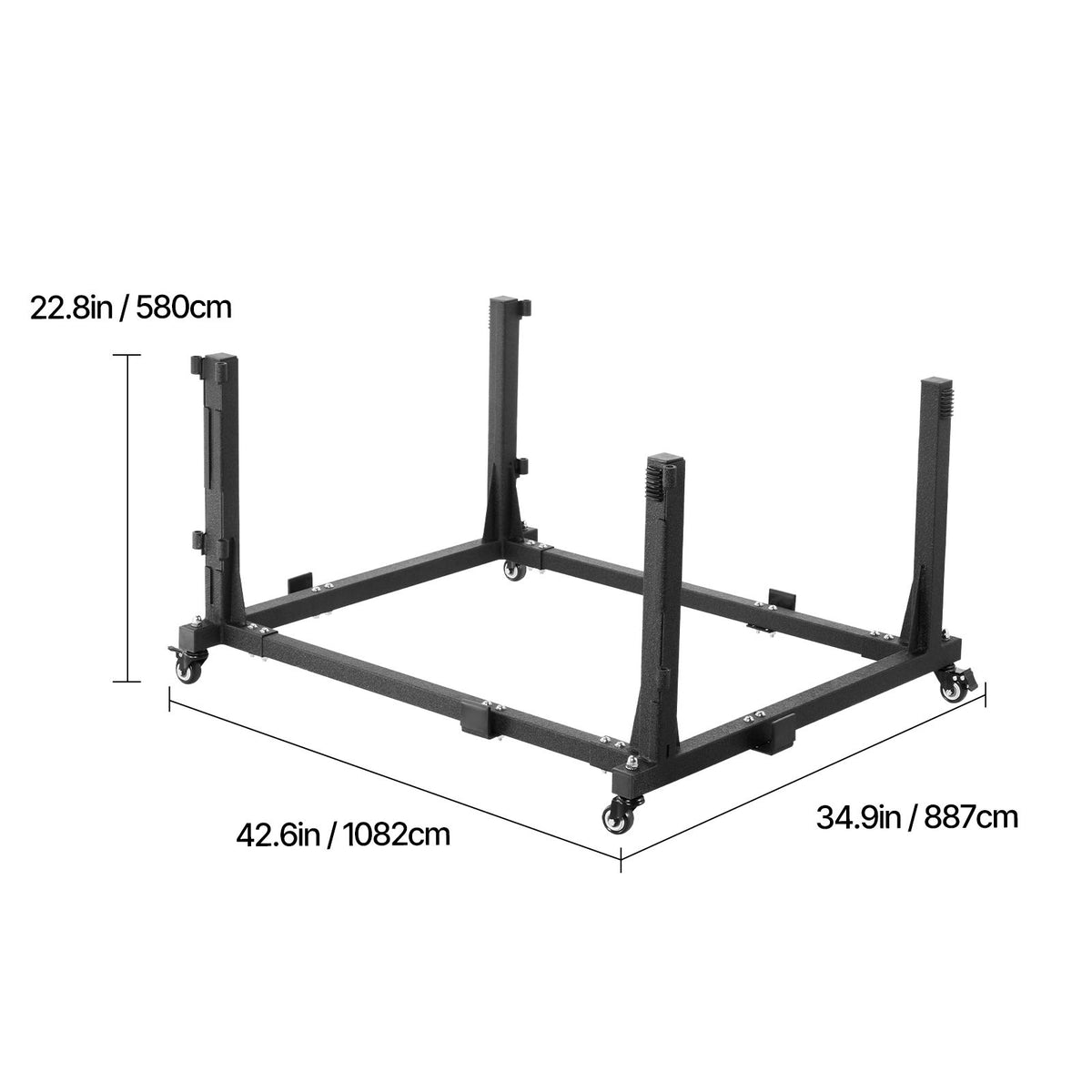 Jeep Door Storage Cart, 4 Doors Moveable Storage Cart Rack with Thickened Rubber Cushion, Sturdy Car Door Holder Cart Fit for Jeep Wrangler JK JL/Gladiator JT 2007- 2023 JK JL / Gladiator JT