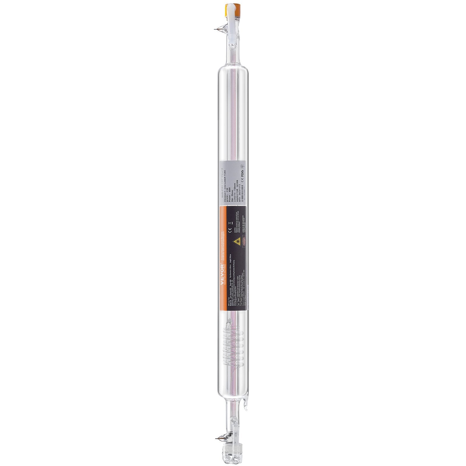 Saw Accessories: VEVOR Laser Tube, 40W CO2 Laser Tube for Laser Engraver and Cutter Machine, 720 mm Length, 50 mm Diameter, Glass Laser Cutting Tube with TEM00 Beam Mode, for Wood Acrylic Fabric Leather Bamboo