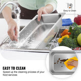 Food Warmers & Chafing Dishes: VEVOR 4 Pack Hotel Pan 3.7" Deep Steam Table Pan Full Size with Lid 20.8"L x 13"W Hotel Pan 22 Gauge Stainless Steel Anti Jam Steam Table Pan