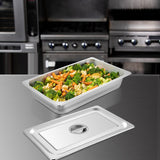 Food Warmers & Chafing Dishes: VEVOR 4 Pack Hotel Pan 3.7" Deep Steam Table Pan Full Size with Lid 20.8"L x 13"W Hotel Pan 22 Gauge Stainless Steel Anti Jam Steam Table Pan