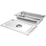 Food Warmers & Chafing Dishes: VEVOR 4 Pack Hotel Pan 3.7" Deep Steam Table Pan Full Size with Lid 20.8"L x 13"W Hotel Pan 22 Gauge Stainless Steel Anti Jam Steam Table Pan