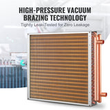 Beds & Bed Frames: VEVOR 20"x 20" Heat Exchanger Water to Air 3-Row 3/8" Copper Ports 242 Fins