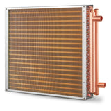Beds & Bed Frames: VEVOR 20"x 20" Heat Exchanger Water to Air 3-Row 3/8" Copper Ports 242 Fins