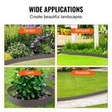 Garden Ornaments: VEVOR Steel Landscape Edging, 5-pack Steel Garden Edging Borders, 39" L x 5" H Strips, Hammer-in Edging Border, Bendable Metal Landscape Edging for Yard, Garden, Lawn, 3.15" Spike Height, Rustic Brown