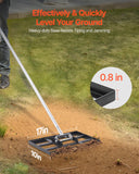 Drying Racks & Hangers: VEVOR 254 x 430 mm Lawn Leveling Rake 1980 mm Adjustable Handle for Yard Golf Court