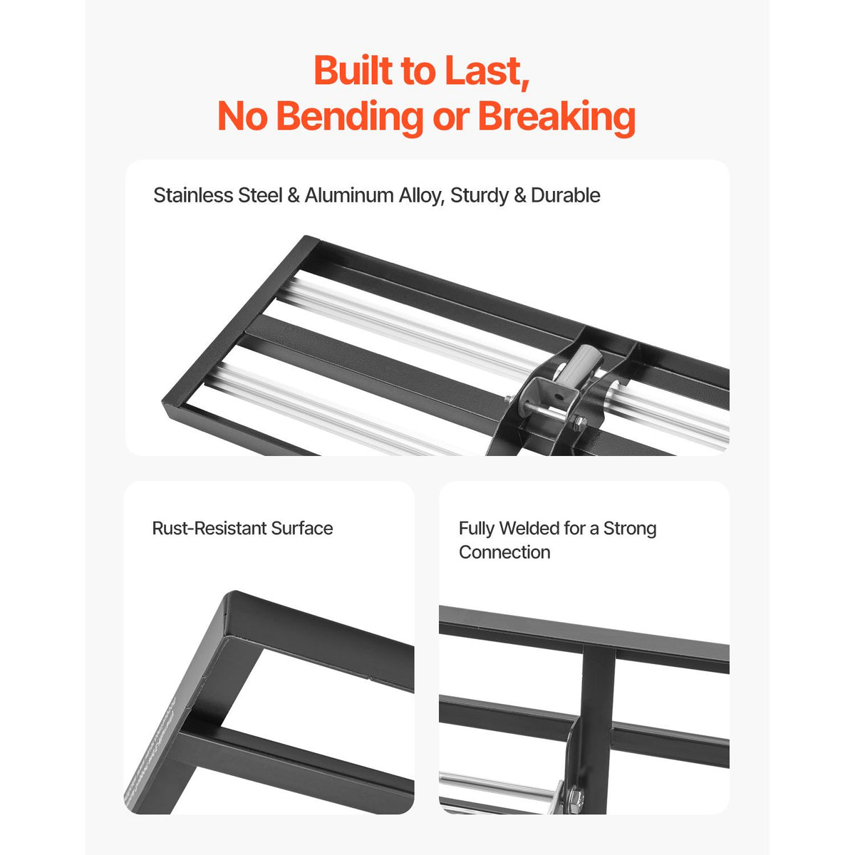 254 x 1219 mm Lawn Leveling Rake with 2130 mm Adjustable Handle for Yard Garden