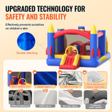 Outdoor Play Equipment: VEVOR Inflatable Bounce House, Outdoor High Quality Playhouse Trampoline, Jumping Bouncer with Blower, Slide, and Storage Bag, Family Backyard Bouncy Castle, for Kid Ages 3_8 Years, 4.0x2.4x2.4m