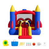 Outdoor Play Equipment: VEVOR Inflatable Bounce House, Outdoor High Quality Playhouse Trampoline, Jumping Bouncer with Blower, Slide, and Storage Bag, Family Backyard Bouncy Castle, for Kid Ages 3_8 Years, 4.0x2.4x2.4m
