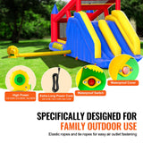 Outdoor Play Equipment: VEVOR Inflatable Bounce House, Outdoor High Quality Playhouse Trampoline, Jumping Bouncer with Blower, Slide, and Storage Bag, Family Backyard Bouncy Castle, for Kid Ages 3_8 Years, 4.6x2.6x2.3m
