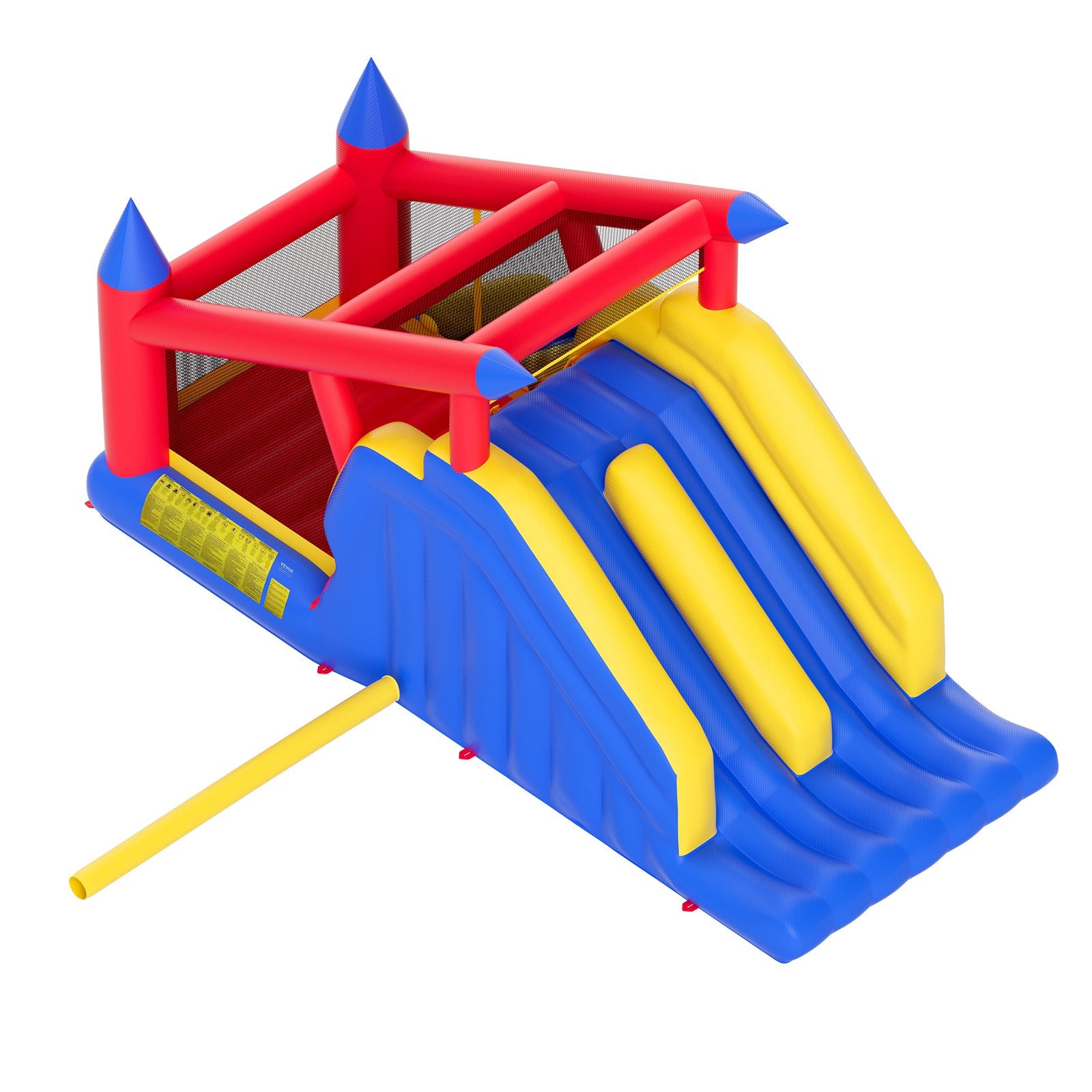 Inflatable Bounce House, Outdoor High Quality Playhouse Trampoline, Jumping Bouncer with Blower, Slide, and Storage Bag, Family Backyard Bouncy Castle, for Kid Ages 3_8 Years, 4.6x2.6x2.3m