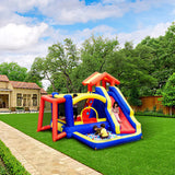 Outdoor Play Equipment: VEVOR Inflatable Bounce House, Outdoor High Quality Playhouse Trampoline, Jumping Bouncer with Blower, Slide, and Storage Bag, Family Backyard Bouncy Castle, for Kid Ages 3_8 Years, 3.3x3x2.3m