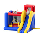Outdoor Play Equipment: VEVOR Inflatable Bounce House, Outdoor High Quality Playhouse Trampoline, Jumping Bouncer with Blower, Slide, and Storage Bag, Family Backyard Bouncy Castle, for Kid Ages 3_8 Years, 3.4x2.6x2.3m
