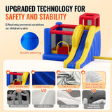 Outdoor Play Equipment: VEVOR Inflatable Bounce House, Outdoor High Quality Playhouse Trampoline, Jumping Bouncer with Blower, Slide, and Storage Bag, Family Backyard Bouncy Castle, for Kid Ages 3_8 Years, 3.4x2.6x2.3m