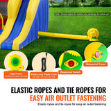Outdoor Play Equipment: VEVOR Inflatable Bounce House, Outdoor High Quality Playhouse Trampoline, Jumping Bouncer with Blower, Slide, and Storage Bag, Family Backyard Bouncy Castle, for Kid Ages 3_8 Years, 3.4x2.6x2.3m