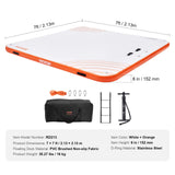 Tents: VEVOR Inflatable Floating Dock, 7 x 7FT Inflatable Dock Platform, Non-Slip Water Floating Dock Mat with Portable Carrying Bag & Detachable Ladder, Floating Platform Island Raft for Pool Beach Ocean