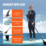Boating Accessories: VEVOR Inflatable Stand Up Paddle Board, 152 mm Wide SUP Paddleboard, with Board Accessories, Pump, Paddle, Fin, Phone Bag, Backpack, Ankle Leash, Repair Kit, Non-slip Deck for Youth & Adults
