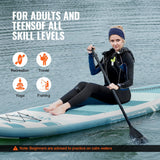 Boating Accessories: VEVOR Inflatable Stand Up Paddle Board, 152 mm Wide SUP Paddleboard, with Board Accessories, Pump, Paddle, Fin, Phone Bag, Backpack, Ankle Leash, Repair Kit, Non-slip Deck for Youth & Adults