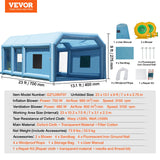 Bathtubs: VEVOR Inflatable Paint Booth 23x13.1x9ft Inflatable Spray Booth 750W+480W Blower