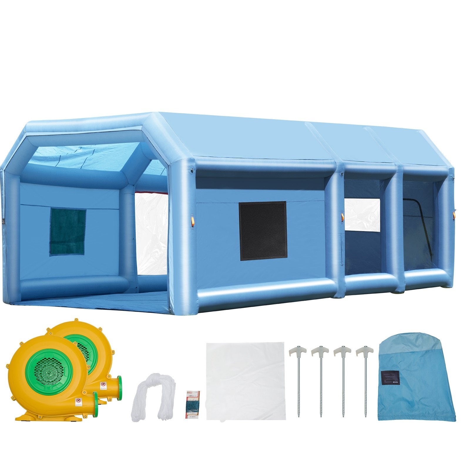 Bathtubs: VEVOR Inflatable Paint Booth 23x13.1x9ft Inflatable Spray Booth 750W+480W Blower