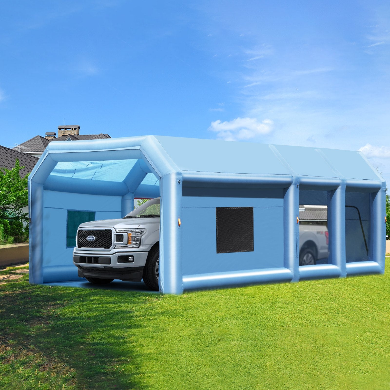 Swimming Pools: VEVOR Inflatable Paint Booth 29.5x15.7x11.8ft Inflatable Spray Booth 950W+750W