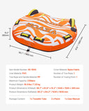 Pool Toys & Inflatables: VEVOR Towable Tube for Boating 1-2 Riders Inflatable Boat Tubes and Towables
