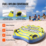 Mobility & Accessibility: VEVOR Towable Tube for Boating, 1-3 Riders Inflatable Towable Tube with Bumper Fins, 510 lbs Water Sport Towable Tubes for Boats to Pull, Full Nylon Cover, EVA Grab Handles and Speed Safety Valve