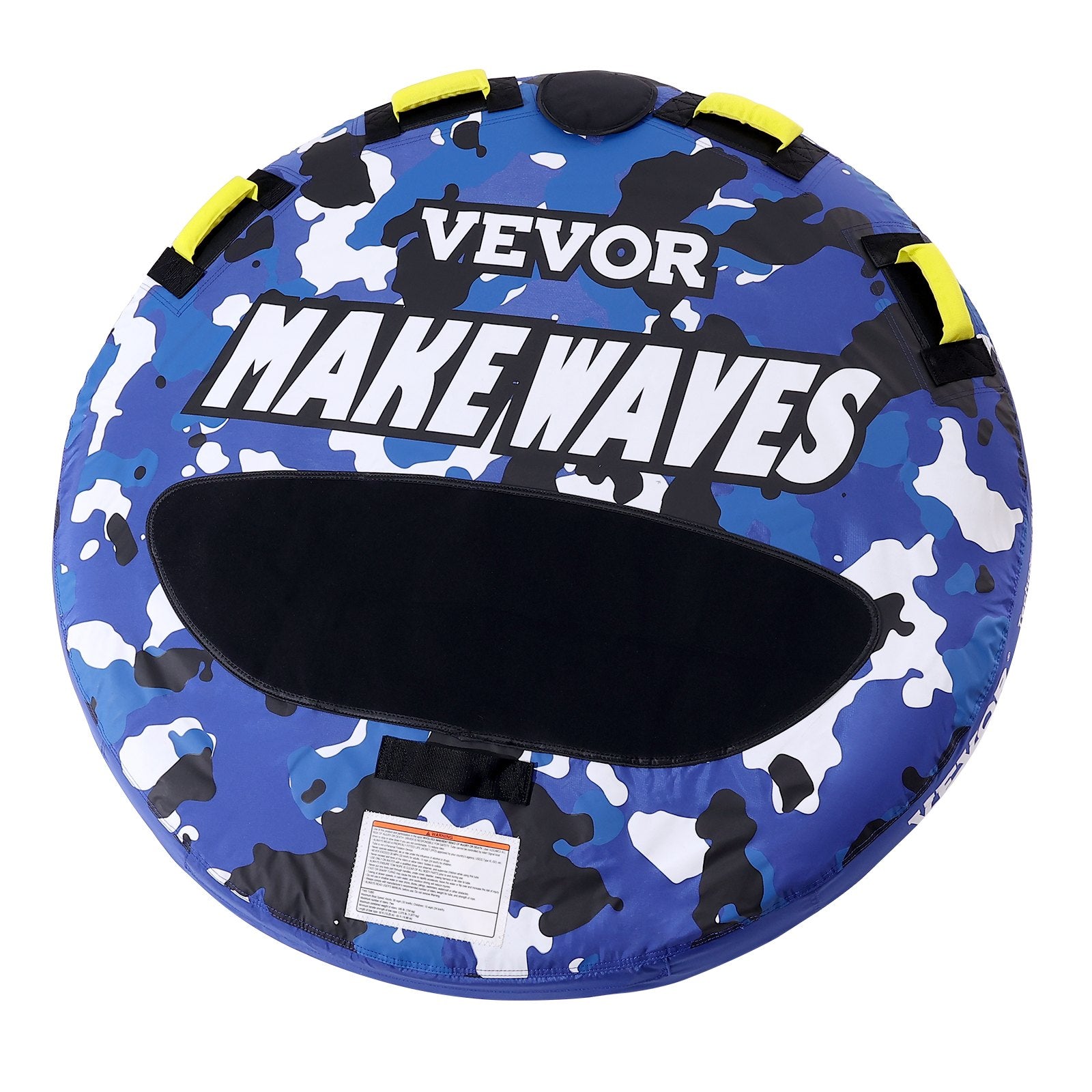 Rowing Boats: VEVOR Towable Tube for Boating, 1-2 Riders Inflatable Boat Tubes and Towables, 340 lbs, 51.8" Round Water Sport Towable Tube for Boat to Pull, Full Nylon Cover, EVA Grab Handles and Speed Safety Valve