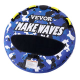 Rowing Boats: VEVOR Towable Tube for Boating, 1-2 Riders Inflatable Boat Tubes and Towables, 340 lbs, 51.8" Round Water Sport Towable Tube for Boat to Pull, Full Nylon Cover, EVA Grab Handles and Speed Safety Valve