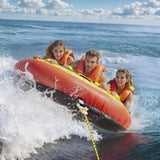 Rowing Boats: VEVOR Towable Tube for Boating, 1-3 Riders Inflatable Boat Tubes and Towables, 510 lbs, 63" Round Water Sport Towable Tubes for Boats to Pull, Full Nylon Cover, EVA Grab Handles and Speed Safety Valve