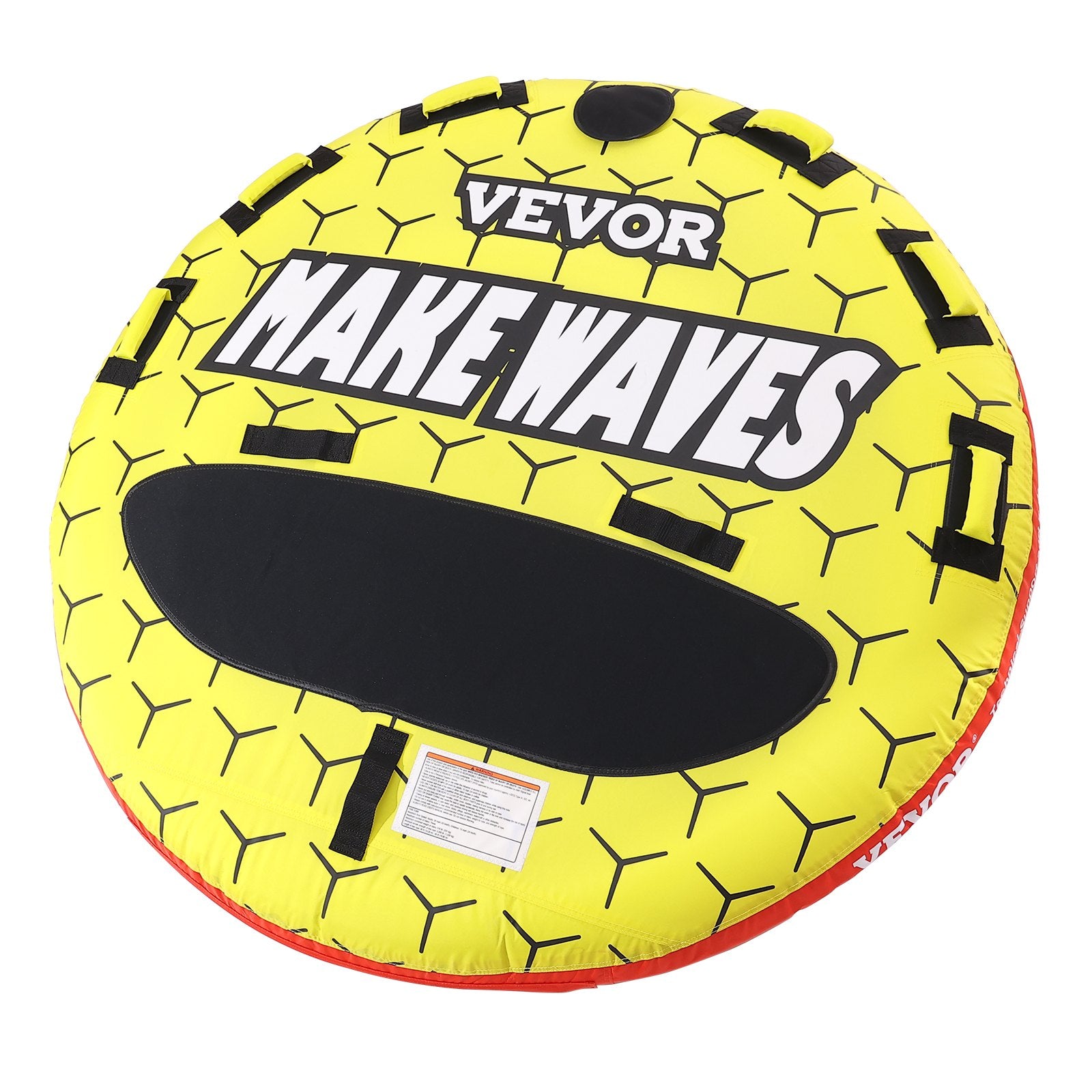 Rowing Boats: VEVOR Towable Tube for Boating, 1-3 Riders Inflatable Boat Tubes and Towables, 510 lbs, 63" Round Water Sport Towable Tubes for Boats to Pull, Full Nylon Cover, EVA Grab Handles and Speed Safety Valve