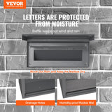 Building Materials: VEVOR Through The Wall Drop Box, Heavy Duty Steel Through the Wall Mailbox with 2.8-7.9" 13" Combination Lock, 12.5x6.3x16.9" Mail Drop Box, Dark Gray