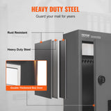 Building Materials: VEVOR Through The Wall Drop Box, Heavy Duty Steel Through the Wall Mailbox with 2.8-7.9" 13" Combination Lock, 12.5x6.3x16.9" Mail Drop Box, Dark Gray