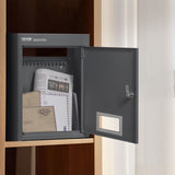 Building Materials: VEVOR Through The Wall Drop Box, Heavy Duty Steel Through the Wall Mailbox with 2.8-7.9" 13" Combination Lock, 12.5x6.3x16.9" Mail Drop Box, Dark Gray