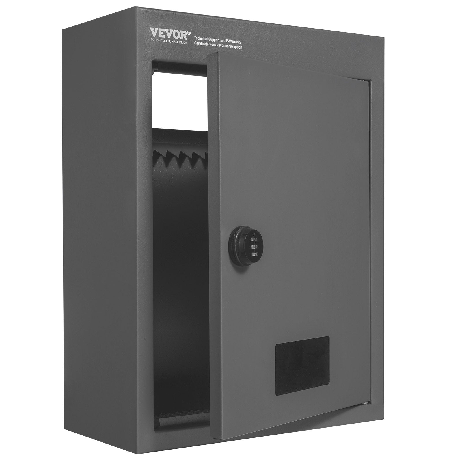 Building Materials: VEVOR Through The Wall Drop Box, Heavy Duty Steel Through the Wall Mailbox with 2.8-7.9" 13" Combination Lock, 12.5x6.3x16.9" Mail Drop Box, Dark Gray