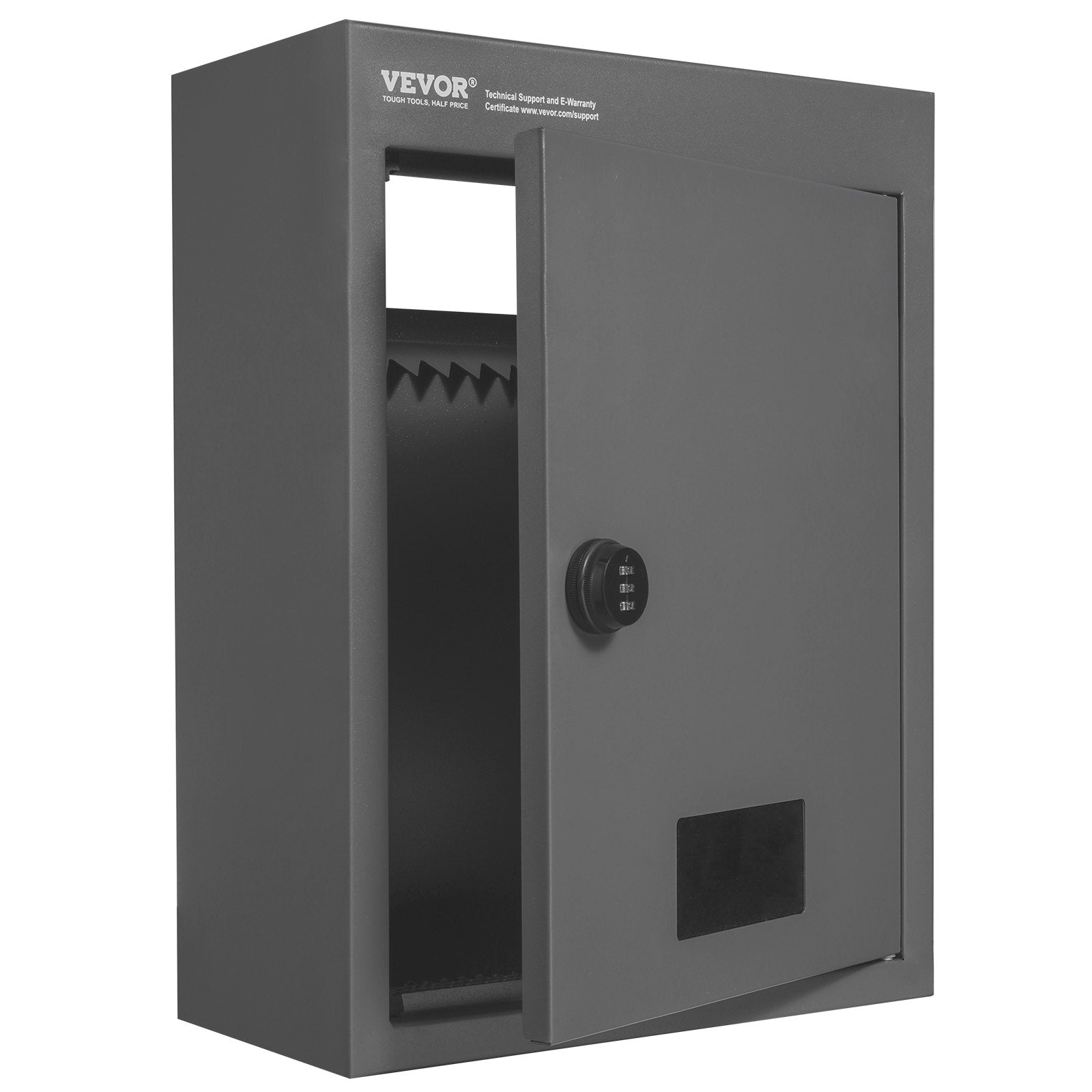 Building Materials: VEVOR Through The Wall Drop Box, Heavy Duty Steel Through the Wall Mailbox with 2.8-7.9" 13" Combination Lock, 12.5x6.3x16.9" Mail Drop Box, Dark Gray
