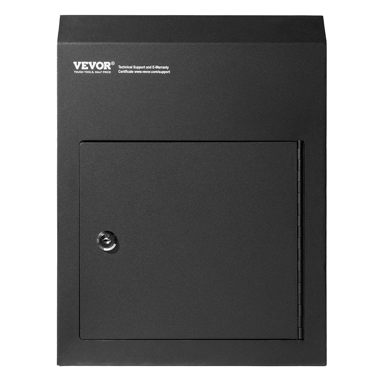Automotive Repair & Speciality Tools: VEVOR Through The Door Key Drop Box, Heavy Duty Steel Through the Door Mailbox with 1.8" 12" Key Lock, 12x6x16" Mail Drop Box, Black