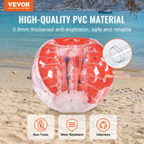 Dog Toys: VEVOR Inflatable Bumper Ball 1-Pack, 5FT/1.5M Body Sumo Zorb Balls for Teen & Adult, 0.8mm Thick PVC Human Hamster Bubble Balls for Outdoor Team Gaming Play, Bumper Bopper Toys for Garden, Yard, Park